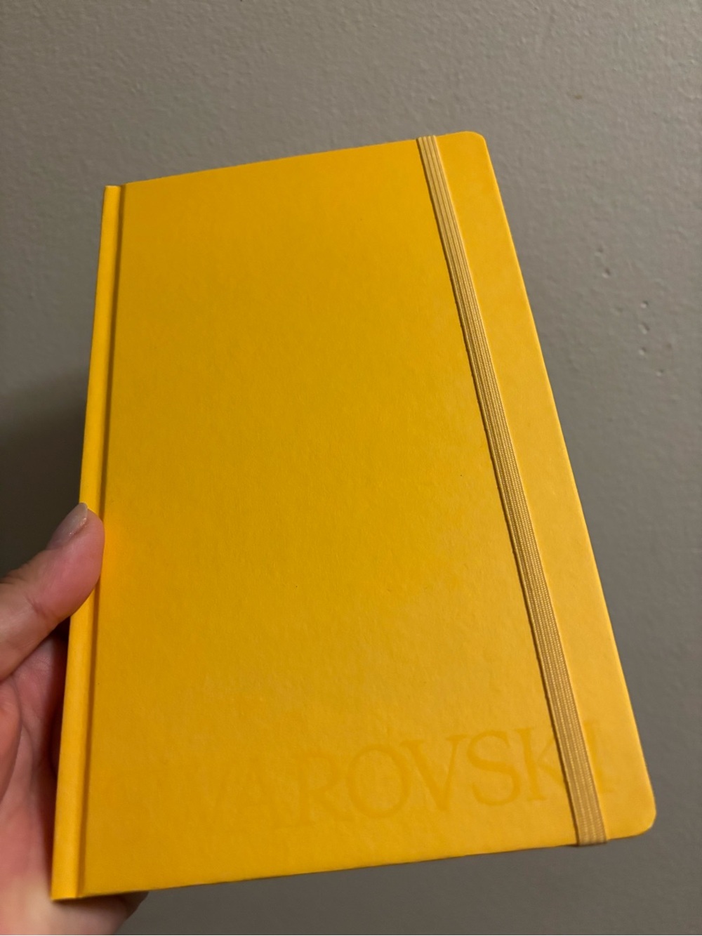 Swarovski Yellow Elastic-Band Hardcover Notebook